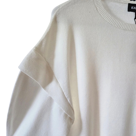 Express Cream Crew Neck Sweater - Picture 7 of 15